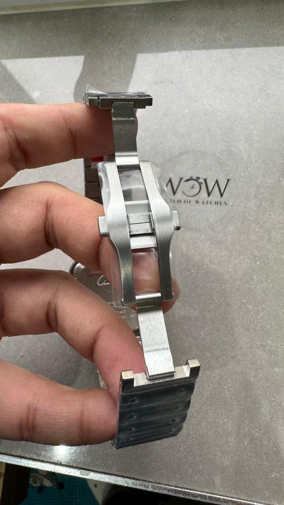 Santos 40mm 2018 BVF 1:1 Best Edition Blue Dial on SS SmartLinks Bracelet MIYOTA 9015 - Image 15
