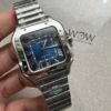 Santos 40mm 2018 BVF 1:1 Best Edition Blue Dial on SS SmartLinks Bracelet MIYOTA 9015