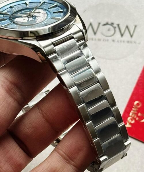 Seamaster Aqua Terra Worldtimer VSF 1:1 Best Edition Summer Blue Dial on SS Bracelet A8938 - Image 7