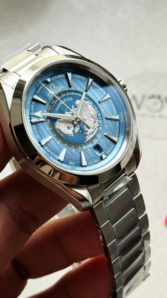 Seamaster Aqua Terra Worldtimer VSF 1:1 Best Edition Summer Blue Dial on SS Bracelet A8938 - Image 4