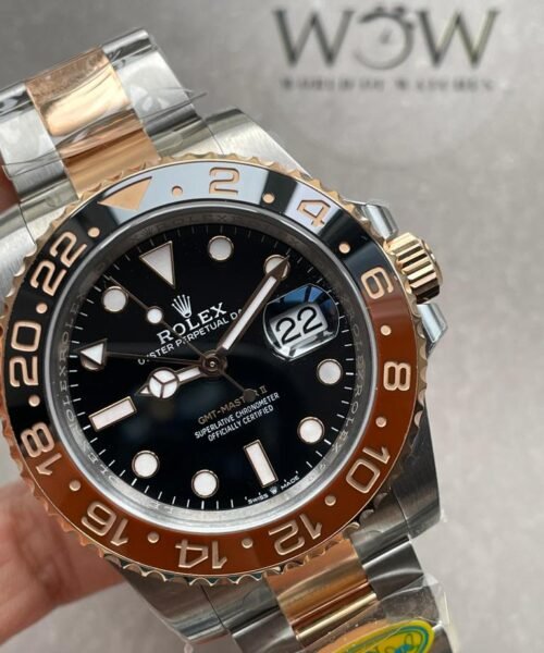 GMT-Master II 126711 CHNR Black/Brown Ceramic Rootbeer Clean Factory Best Edition on SS/RG Bracelet DD3285 CHS - Image 4