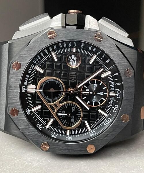 Royal Oak Offshore Chronograph CER Black Dial on Rubber Strap APF A3126 Mod - Image 9