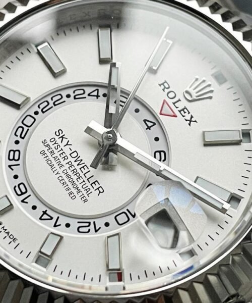 Sky-Dweller 326934 904L SS Noob 1:1 Best Edition White Dial on Black Rubber Strap Asian 23J to 9001 - Image 7