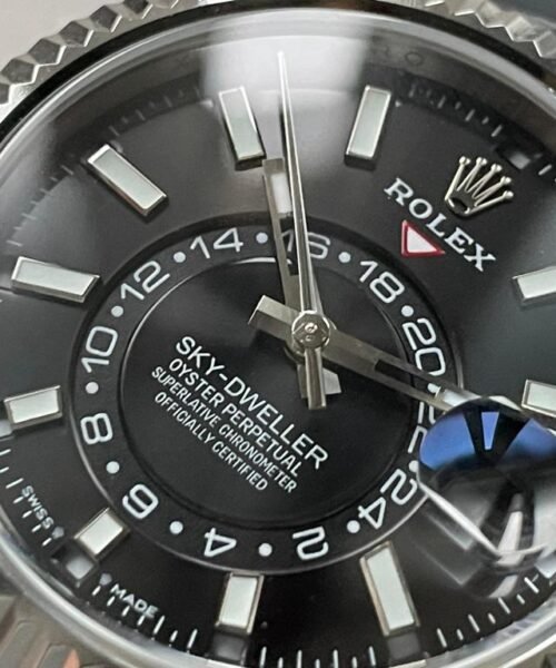 Sky-Dweller 326934 904L SS Noob 1:1 Best Edition Black Dial on Black Rubber Strap Asian 23J to 9001 - Image 7