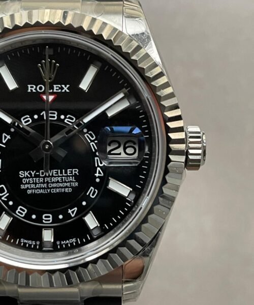 Sky-Dweller 326934 904L SS Noob 1:1 Best Edition Black Dial on Black Rubber Strap Asian 23J to 9001 - Image 6