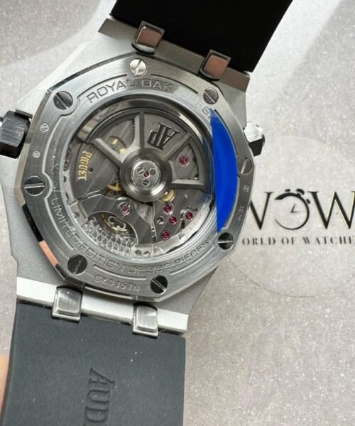 ZF Royal Oak Offshore Diver 15720 SS Black Dial on Rubber Strap A4308 - Image 9