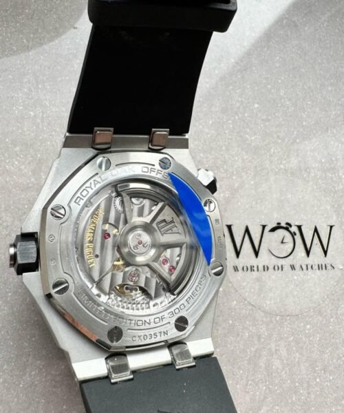 ZF Royal Oak Offshore Diver 15720 SS Black Dial on Rubber Strap A4308 - Image 10