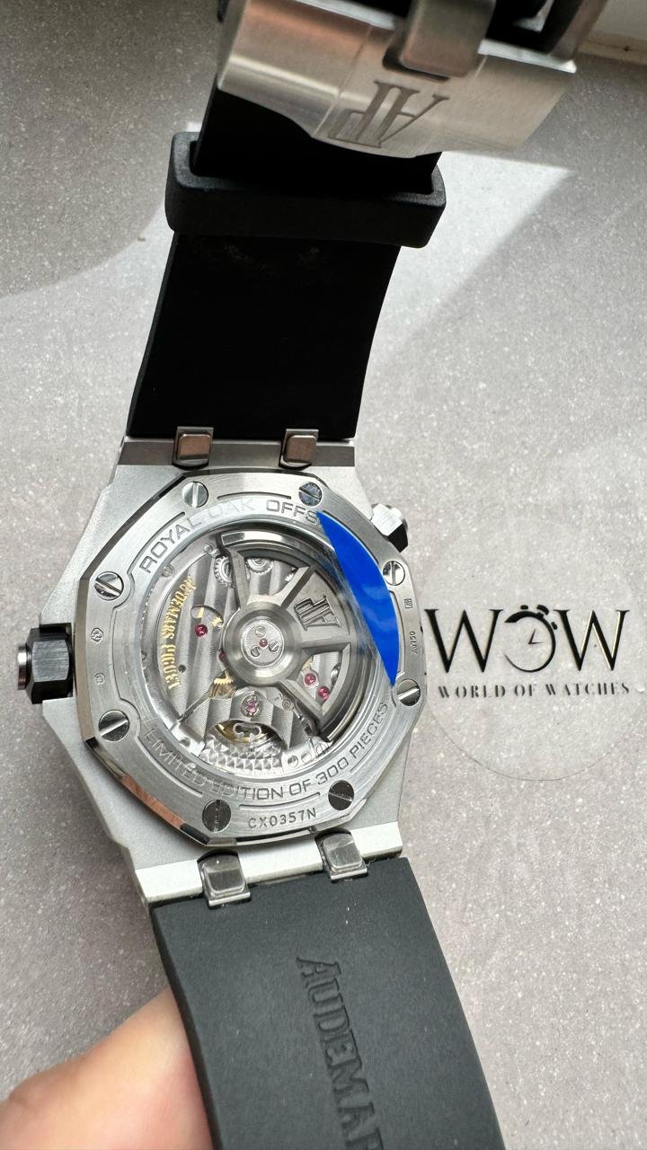 ZF Royal Oak Offshore Diver 15720 SS Black Dial on Rubber Strap A4308 - Image 10
