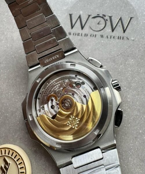 PPF Nautilus Chronograph Travel 5990 SS Grey Dial Stick on SS Bracelet A28-520 - Image 8