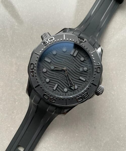 VSF Seamaster Diver Ghost 300m CER Black Dial Black Dots on Rubber Strap Asia 8806 - Image 4
