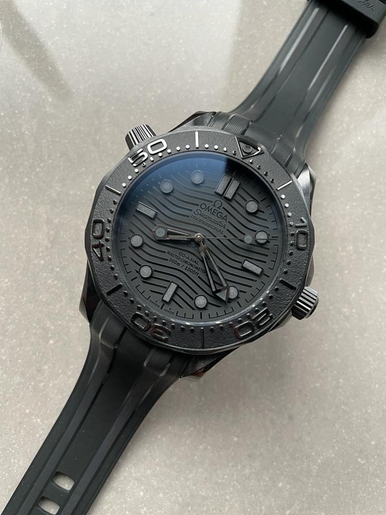 VSF Seamaster Diver Ghost 300m CER Black Dial Black Dots on Rubber Strap Asia 8806 - Image 4