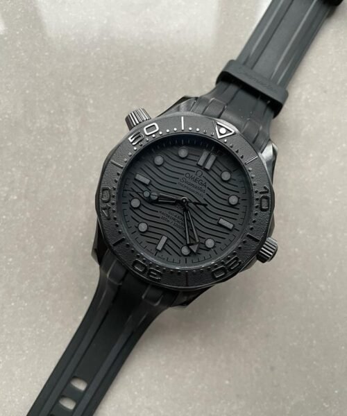 VSF Seamaster Diver Ghost 300m CER Black Dial Black Dots on Rubber Strap Asia 8806 - Image 3