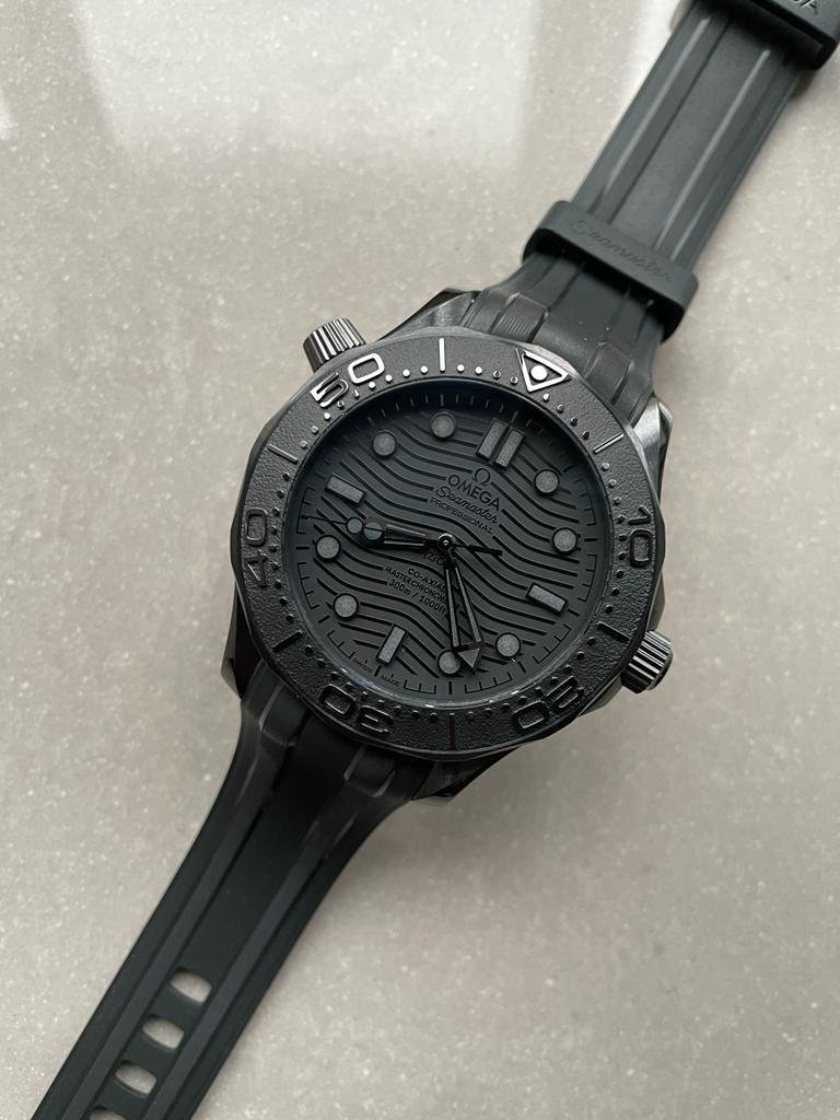 VSF Seamaster Diver Ghost 300m CER Black Dial Black Dots on Rubber Strap Asia 8806 - Image 3