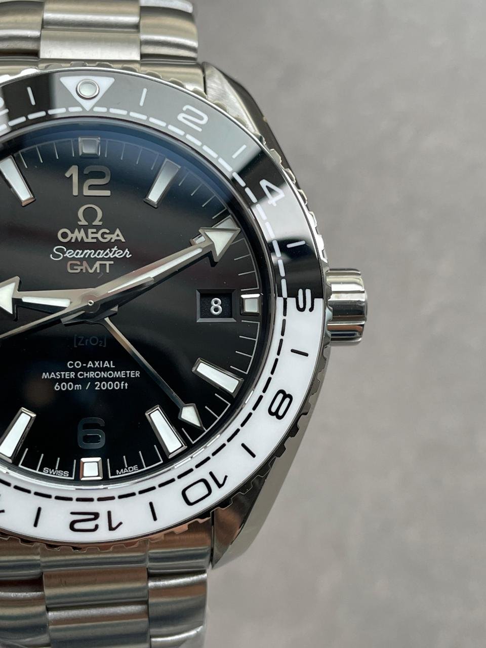 VSF Planet Ocean 600M ‘Tai Chi’ GMT 43.5mm 1:1 Best Edition Black/White Ceramic Bezel and Dial on SS Bracelet A8906 - Image 6