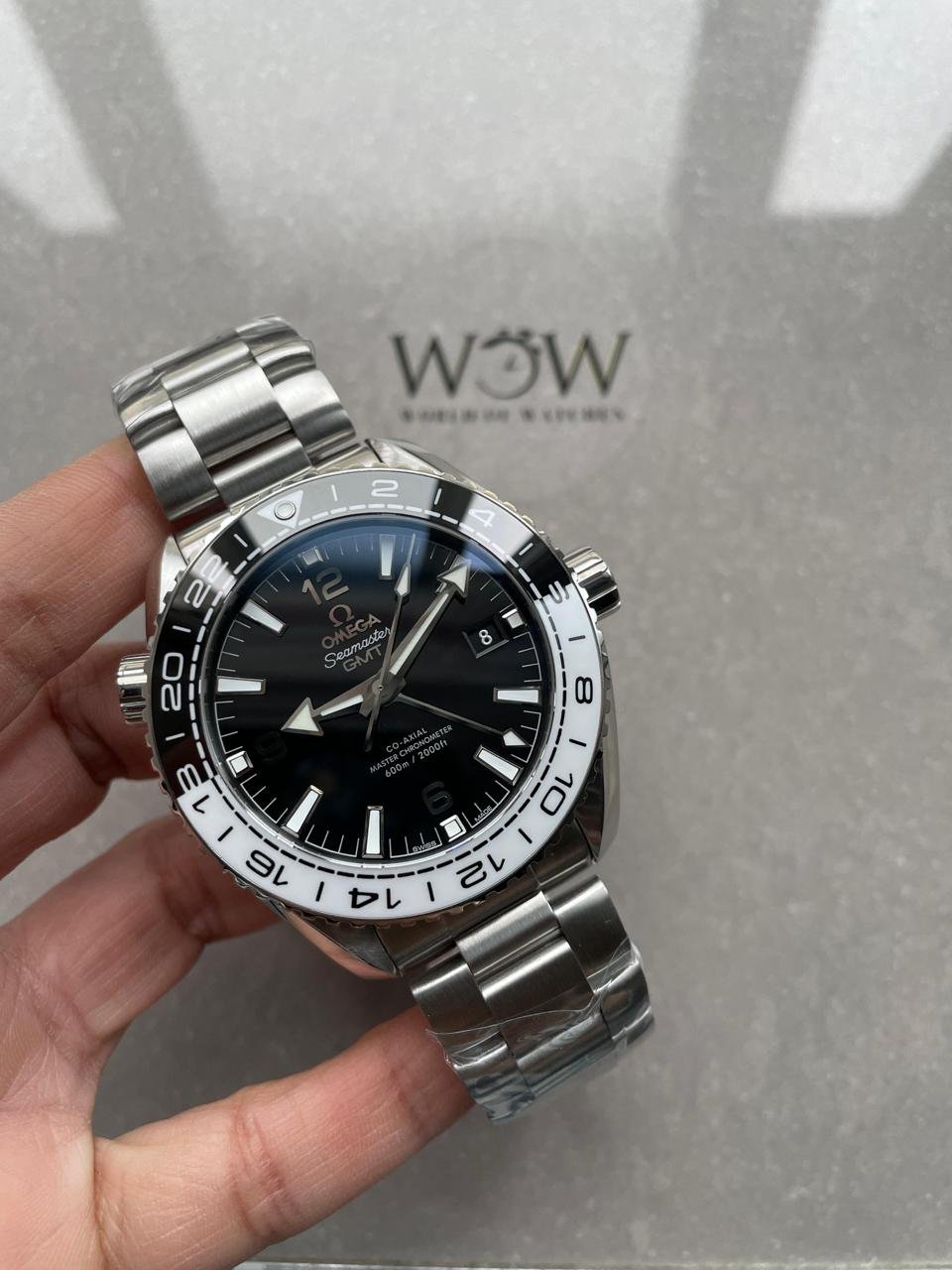 VSF Planet Ocean 600M ‘Tai Chi’ GMT 43.5mm 1:1 Best Edition Black/White Ceramic Bezel and Dial on SS Bracelet A8906