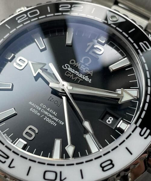 VSF Planet Ocean 600M ‘Tai Chi’ GMT 43.5mm 1:1 Best Edition Black/White Ceramic Bezel and Dial on SS Bracelet A8906 - Image 9