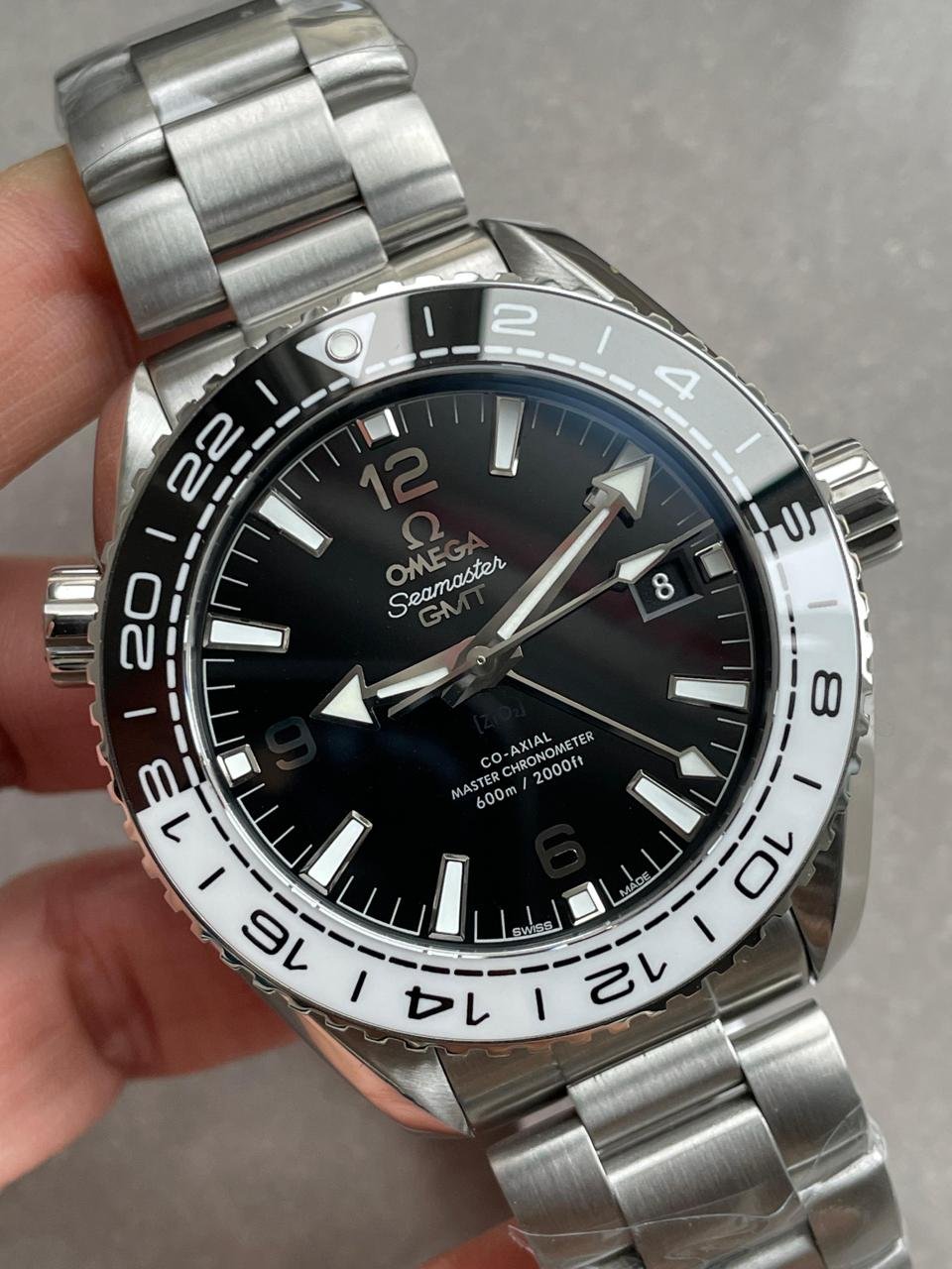 VSF Planet Ocean 600M ‘Tai Chi’ GMT 43.5mm 1:1 Best Edition Black/White Ceramic Bezel and Dial on SS Bracelet A8906 - Image 5