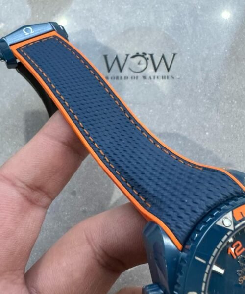 Planet Ocean 45.5mm Big Blue Real Ceramic VSF 1:1 Best Edition on Blue Rubber Strap A8906 - Image 12