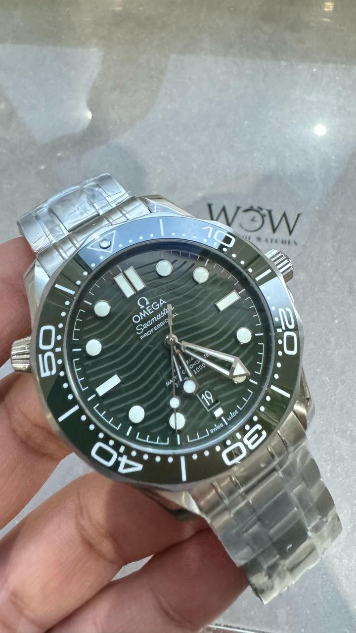 VSF Seamaster Diver 300M 1:1 Best Edition Green Ceramic Green Dial on SS Bracelet A8800 - Image 4