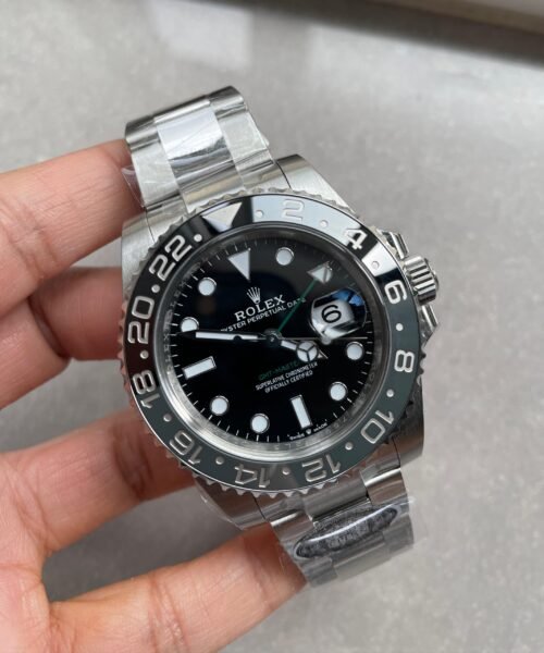 Clean GMT-Master II 126710 GRNR Bruce wayne Black/Gray Ceramic 904L Steel Clean 1:1 Best Edition on Oyster Strap DD3285 - Image 10