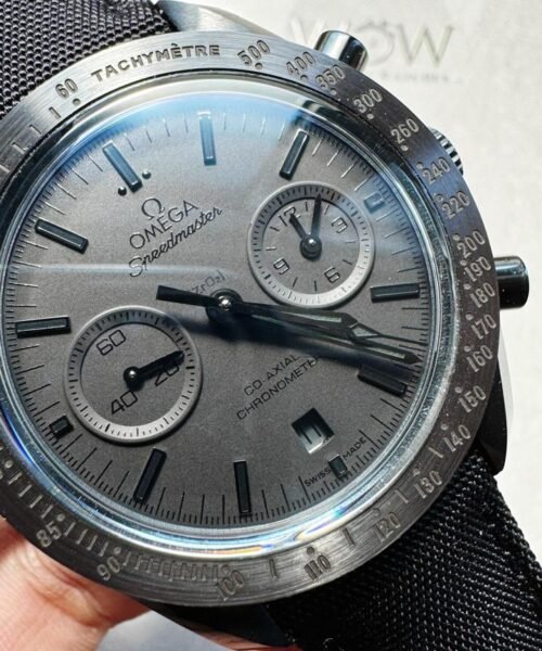 Speedmaster "Dark Side of The Moon" Real Ceramic OMF 1:1 Best Edition Black Black on Nylon Strap A9300 V2 - Image 3