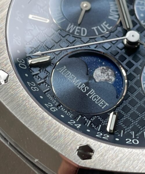 Royal Oak 41mm Perpetual Calendar 26574 SS APSF1:1 Best Edition Blue Dial on SS Bracelet A5134 - Image 7