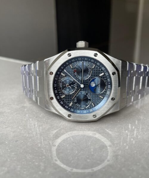 Royal Oak 41mm Perpetual Calendar 26574 SS APSF1:1 Best Edition Blue Dial on SS Bracelet A5134 - Image 8