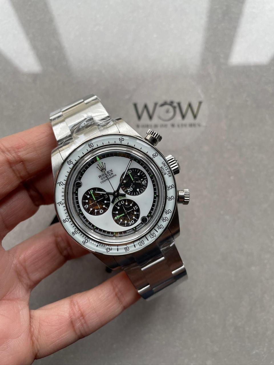 Daytona SS ADGF Best Edition White Skeleton Dial on SS Bracelet SA4130 - Image 3