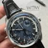 Polaris Geographic TWA SS Blue Textured Dial on Black Leather Strap A936