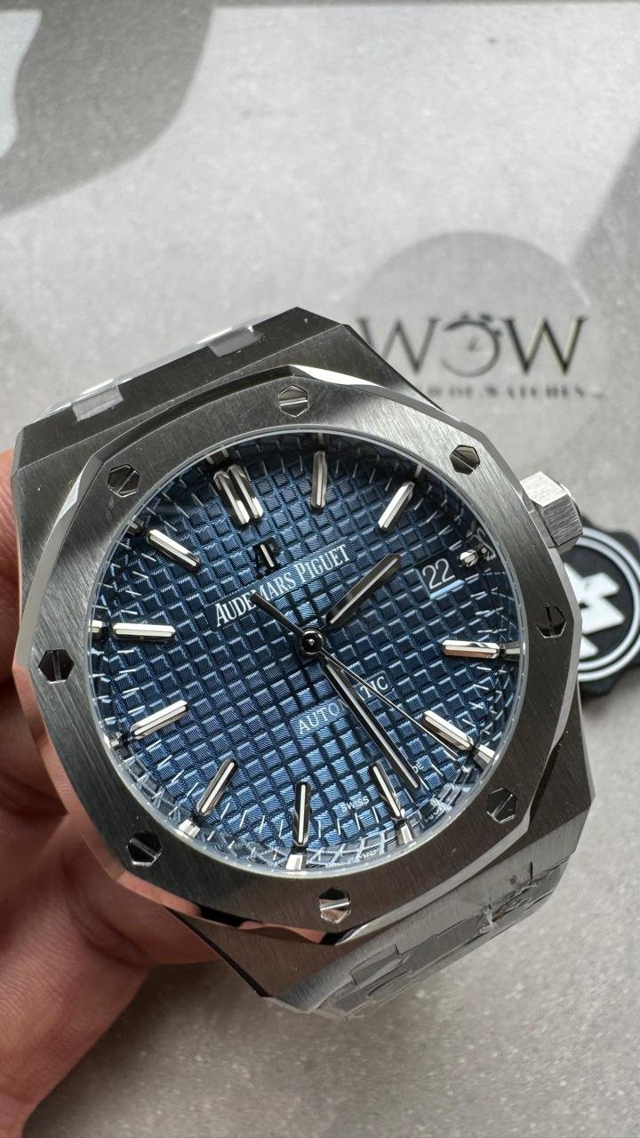 Royal Oak 37mm 15450 SS ZF Best Edition Blue Textured Dial on SS Bracelet SA3120 - Image 3