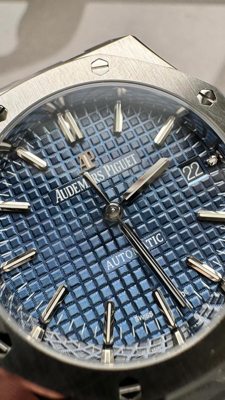 Royal Oak 37mm 15450 SS ZF Best Edition Blue Textured Dial on SS Bracelet SA3120 - Image 4