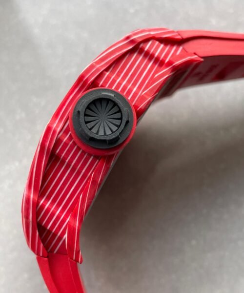RM035-02 Red Carbon ZF 1:1 Best Edition Skeleton Dial on Red Rubber Strap NH05A V5 - Image 14