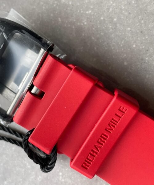 RM035-02 Red Carbon ZF 1:1 Best Edition Skeleton Dial on Red Rubber Strap NH05A V5 - Image 17