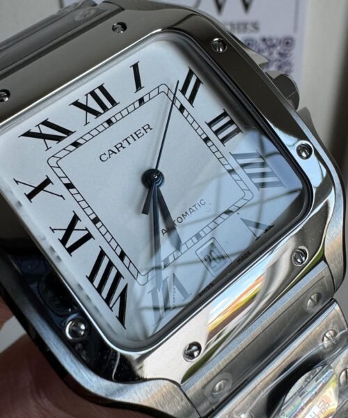 Santos 40mm 2018 BVF 1:1 Best Edition White Dial on SS SmartLinks Bracelet MIYOTA 9015 - Image 3