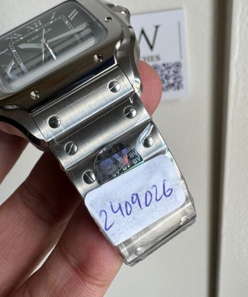 Santos 40mm SS BVF 1:1 Best Edition Green Dial on SS SmartLinks Bracelet MIYOTA 9015 - Image 3