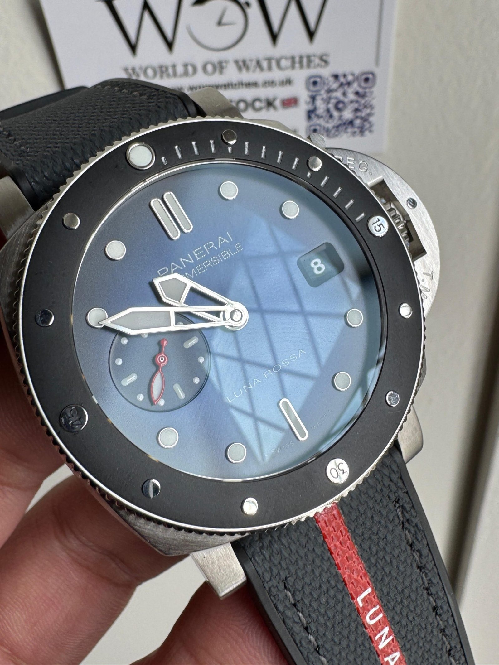 PAM1565 Submersible Luna Rossa 42mm VSF 1:1 Best Edition on Gray Nylon Strap P900 - Image 4