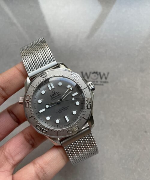 Seamaster 300M 42mm Titanium Bezel SS VSF Best Edition Gray Dial On SS Mesh Bracelet A8806 - Image 3