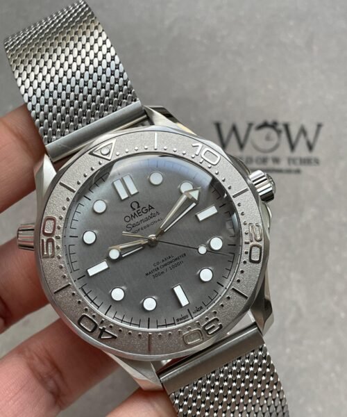 Seamaster 300M 42mm Titanium Bezel SS VSF Best Edition Gray Dial On SS Mesh Bracelet A8806 - Image 2