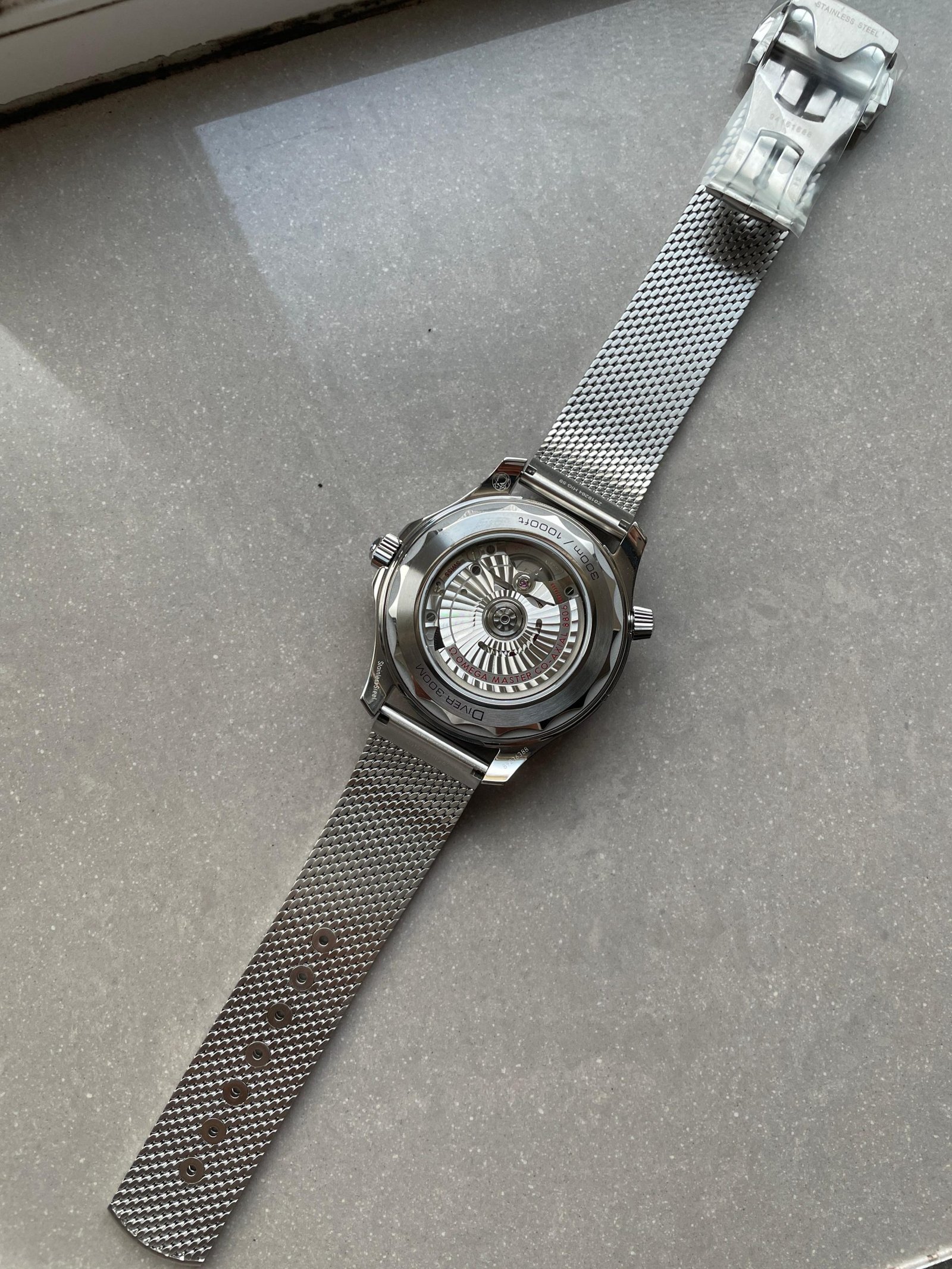 Seamaster 300M 42mm Titanium Bezel SS VSF Best Edition Gray Dial On SS Mesh Bracelet A8806 - Image 15