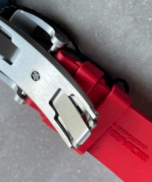 RM11-03 SS KU+F 1:1 Best Edition Crystal Skeleton Dial on Red Rubber Strap A7750 - Image 17