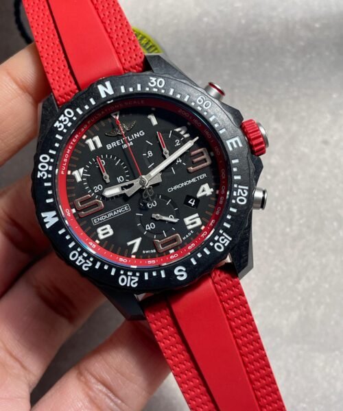 Endurance pro OGF 44mm Black dial Red Rubber Strap quartz movement