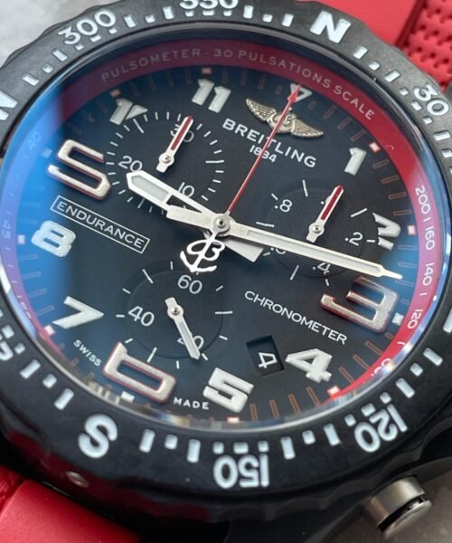 Endurance pro OGF 44mm Black dial Red Rubber Strap quartz movement - Image 9