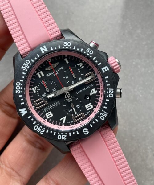 Endurance pro OGF 44mm Black dial Pink Rubber Strap quartz movement - Image 3