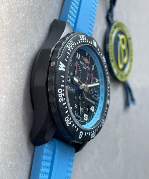 Endurance pro OGF 44mm Black dial Light Blue Rubber Strap quartz movement - Image 4
