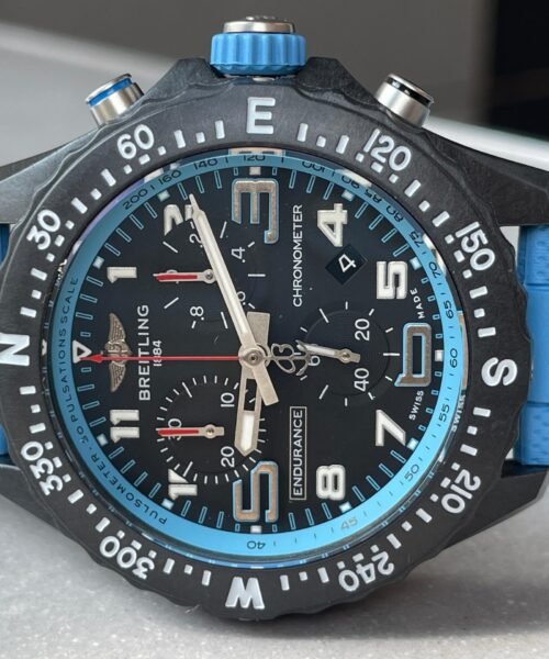 Endurance pro OGF 44mm Black dial Light Blue Rubber Strap quartz movement - Image 8