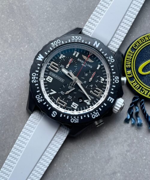 Endurance pro OGF 44mm Black dial White Rubber Strap quartz movement - Image 4