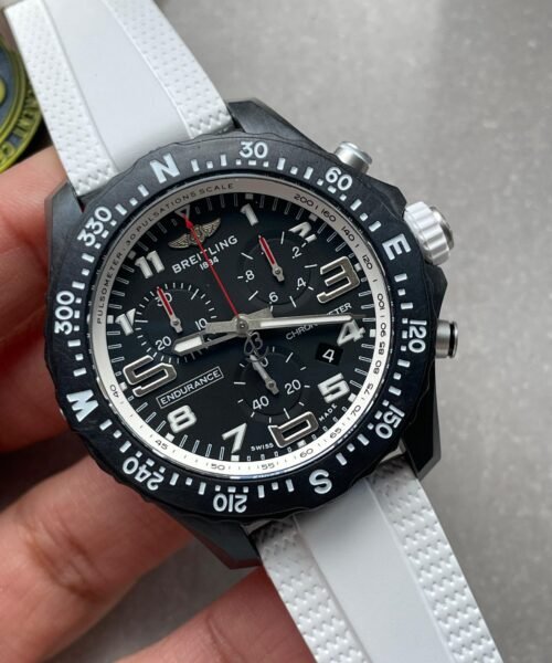 Endurance pro OGF 44mm Black dial White Rubber Strap quartz movement - Image 2