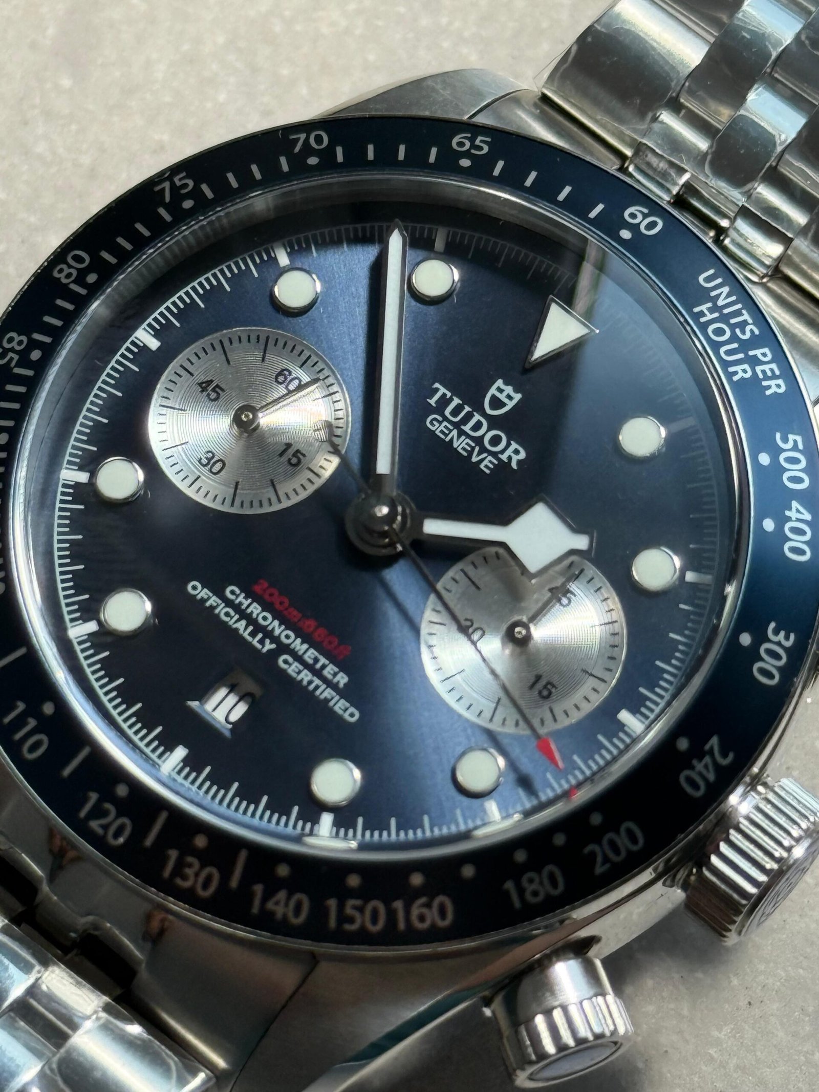Black Bay Chrono M79360N SS ZF 1:1 Best Edition Blue Dial On SS Bracelet DD7750 - Image 5
