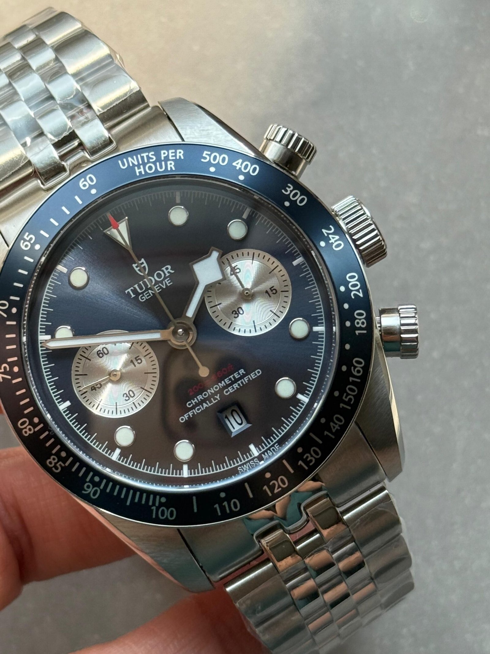 Black Bay Chrono M79360N SS ZF 1:1 Best Edition Blue Dial On SS Bracelet DD7750 - Image 3