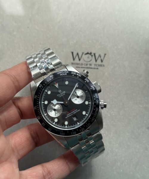 Black Bay Chrono M79360N SS ZF 1:1 Best Edition Black Dial On SS Bracelet DD7750